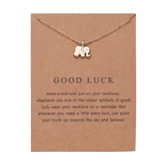 Blondie Joy Boutique Jewelry - ‼️3/$30 Boho Good Luck Elephant Gold Wish Necklace